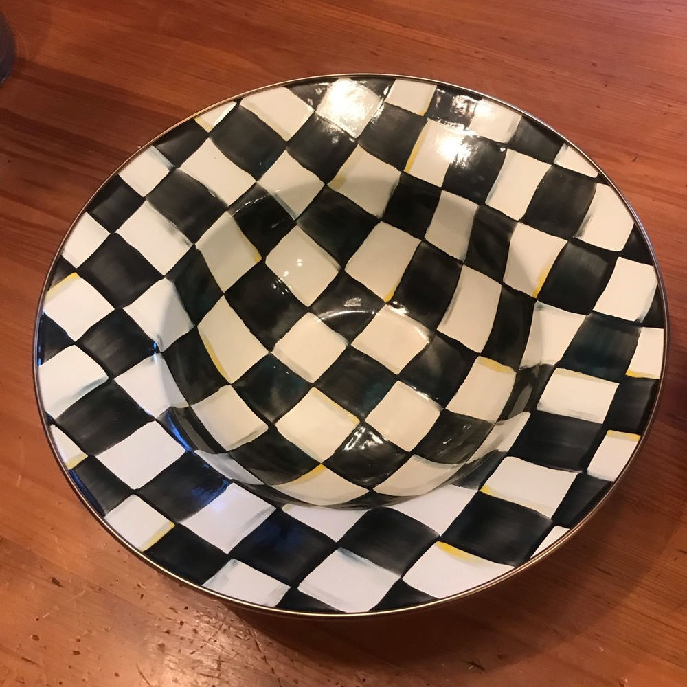 Mackenzie Childs Courtly Check Serving Bowls (2 in set)